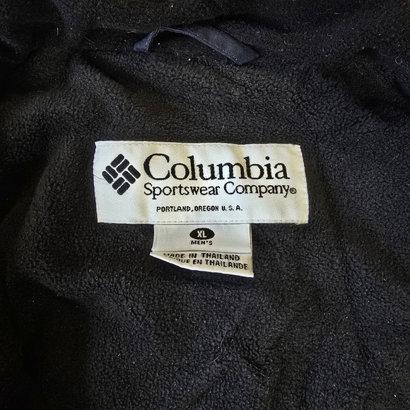 Vintage Y2K Columbia Men's Navy and Yellow Heavy Winter Ski Jacket Size XL Parka - Picture 5 of 8
